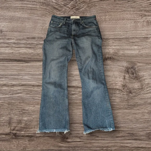 Reformation Cropped Flood Blue Jeans - Picture 3 of 6